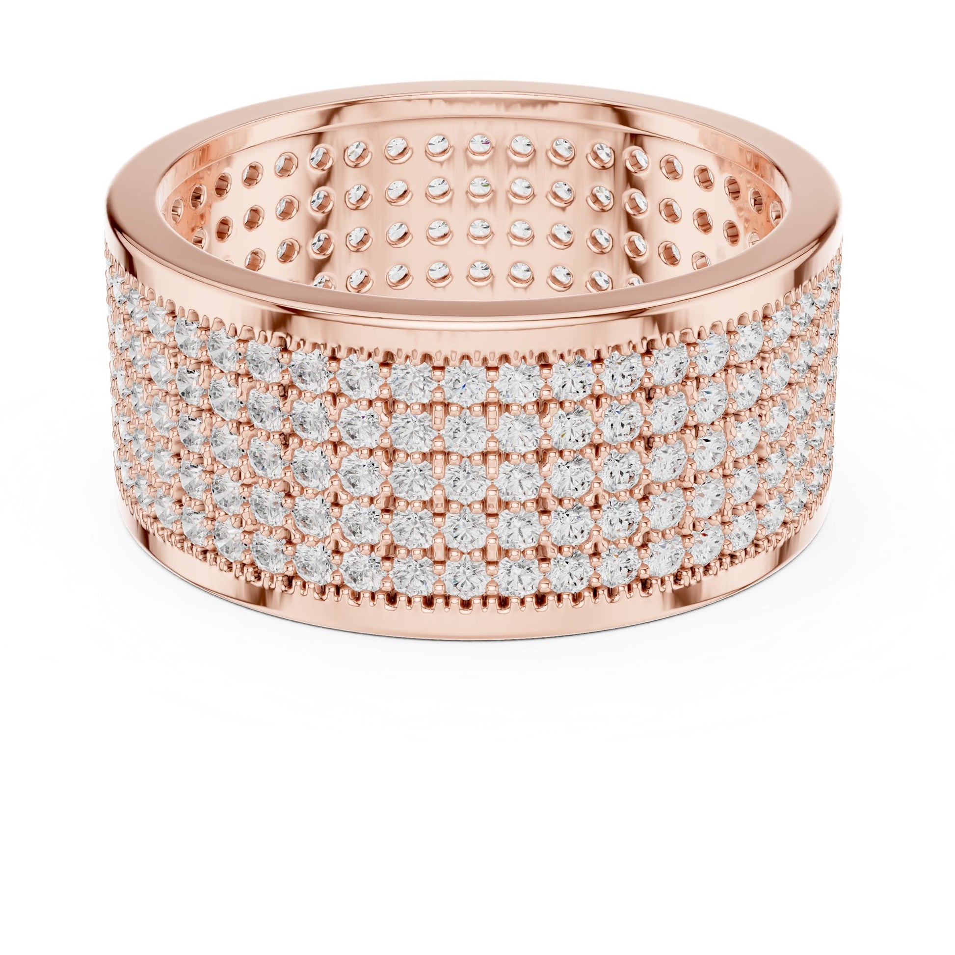 Men's Round Lab Grown Diamond Pave Ring