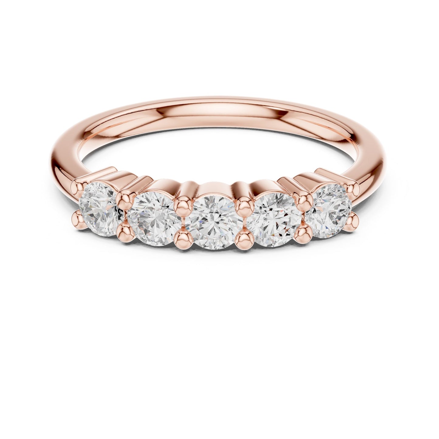 Round Lab Grown Diamond Pave Engagement Ring
