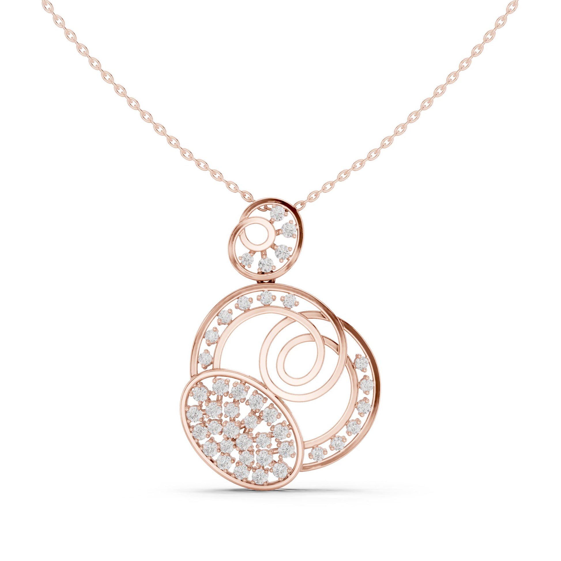 Round Lab Grown Diamond Pave Pendant
