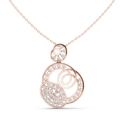 Round Lab Grown Diamond Pave Pendant