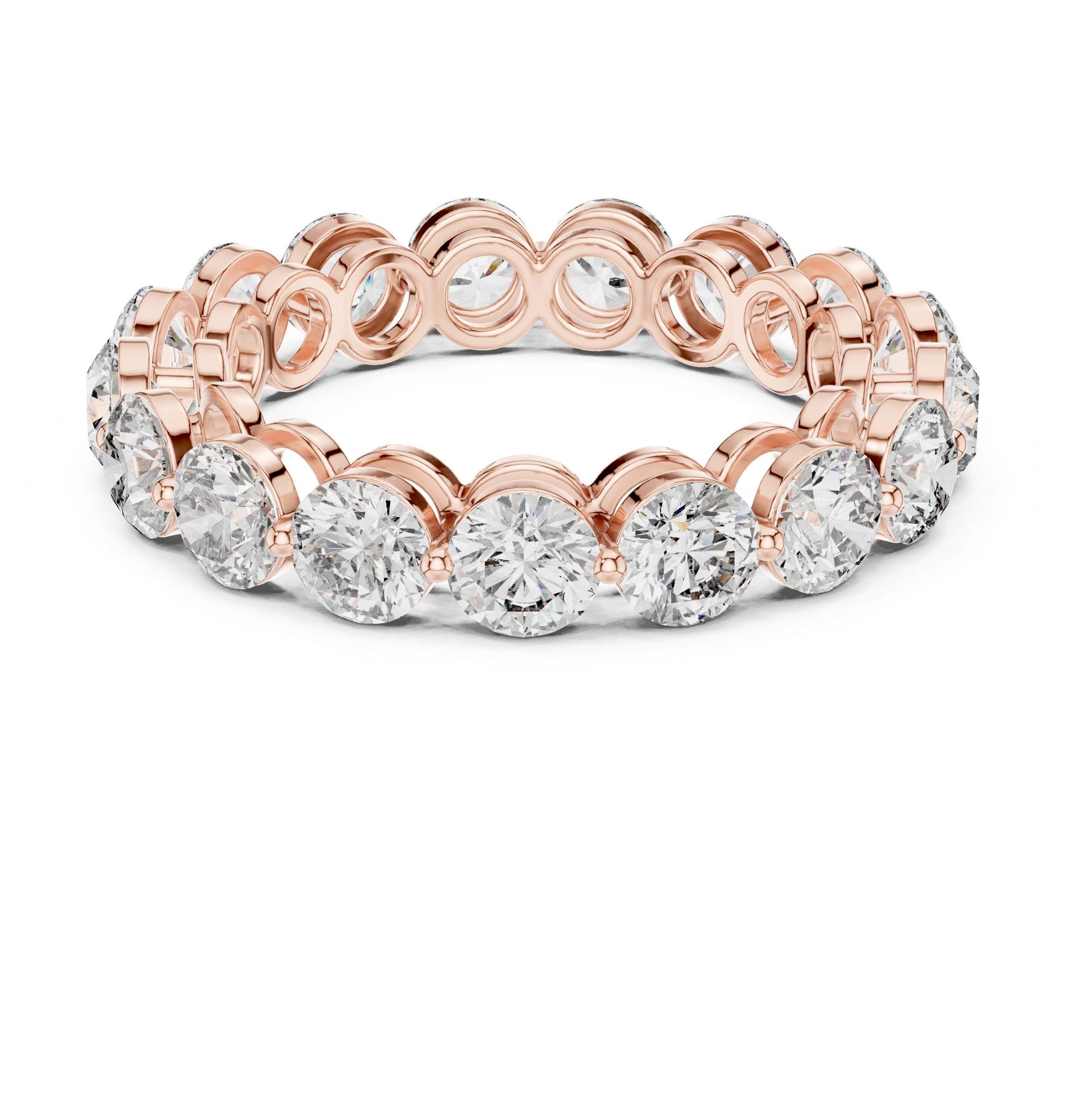 Round Lab Grown Diamond Pave Engagement Ring