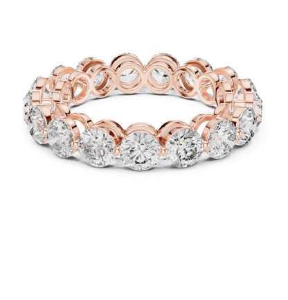 Round Lab Grown Diamond Pave Engagement Ring