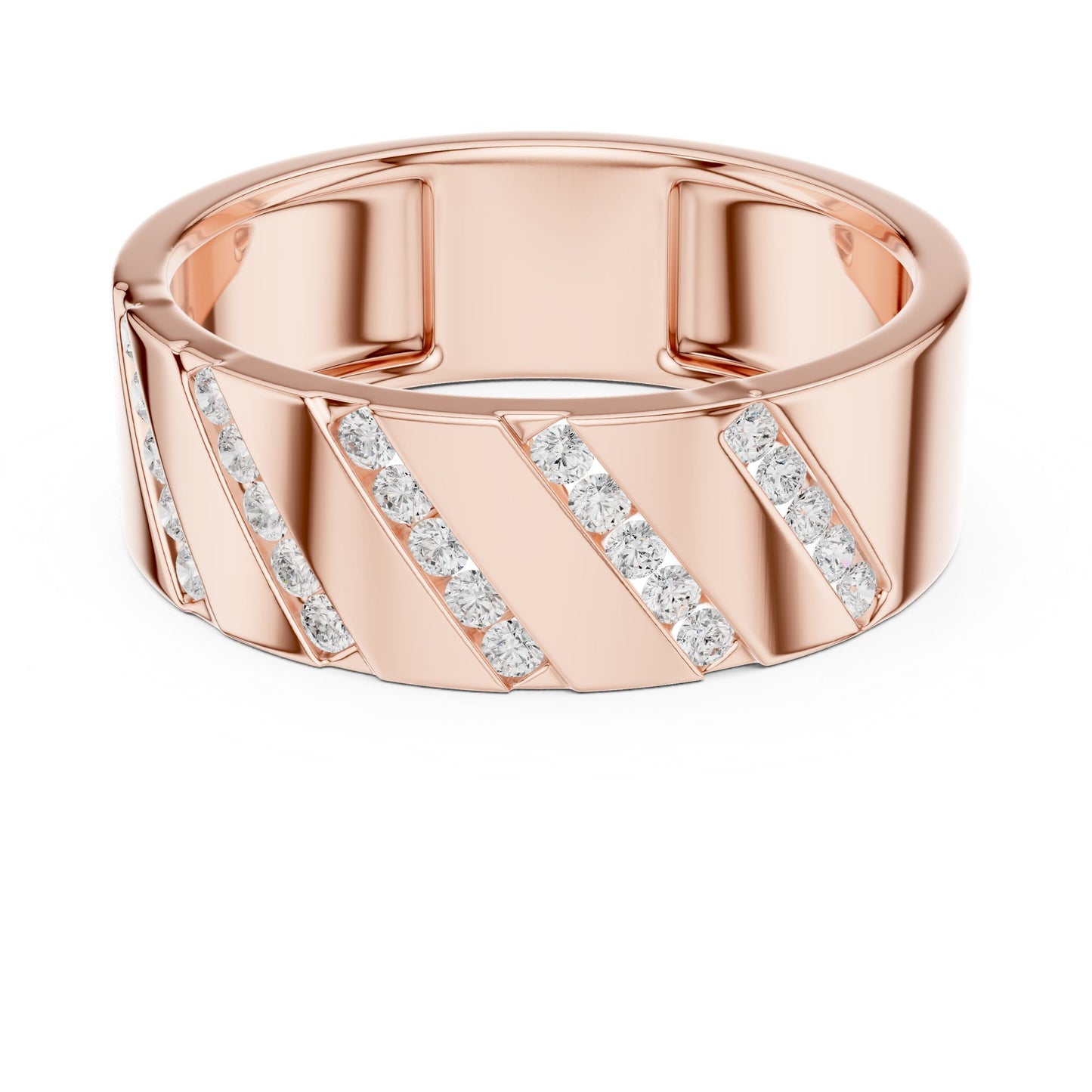 Men's Round Lab Grown Diamond Pave Ring