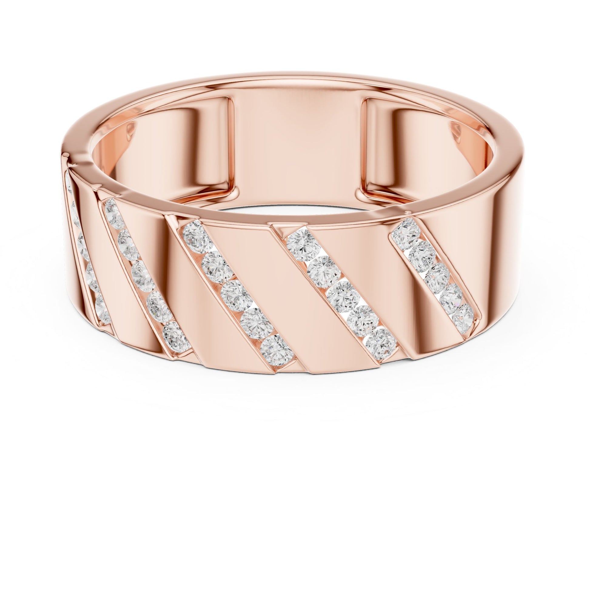 Men's Round Lab Grown Diamond Pave Ring