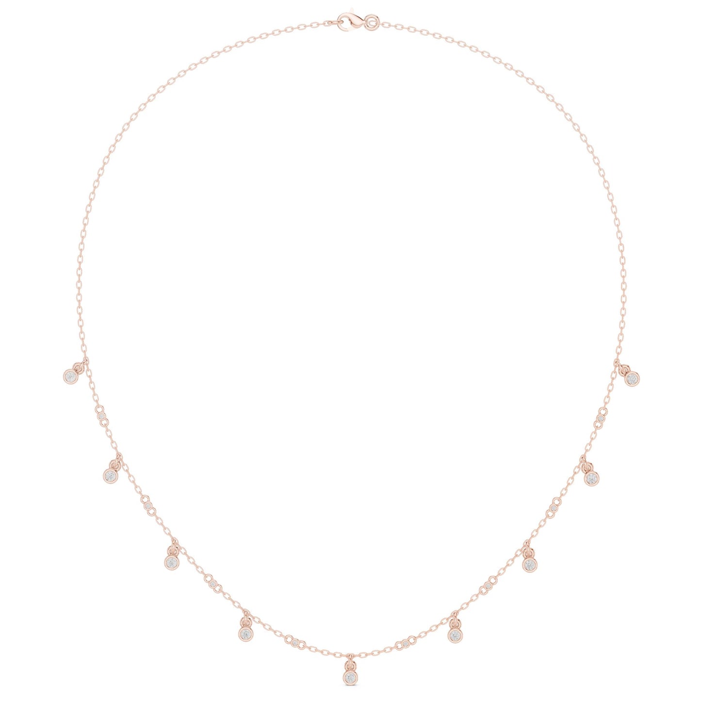 Round Lab Grown Diamond Pave Pendant