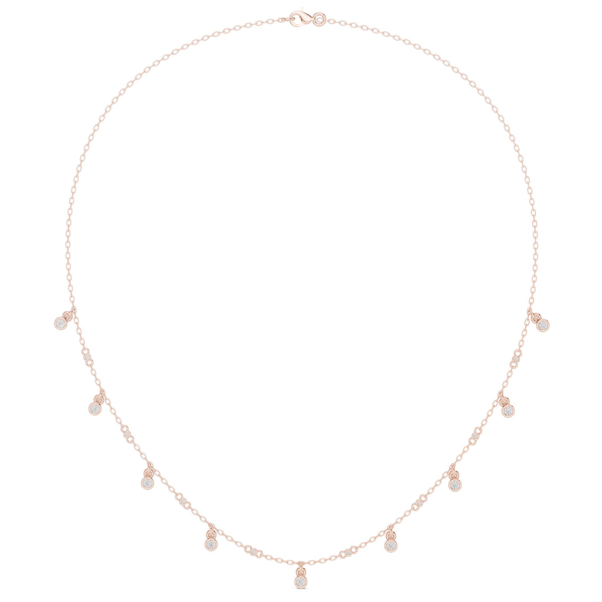 Round Lab Grown Diamond Pave Pendant