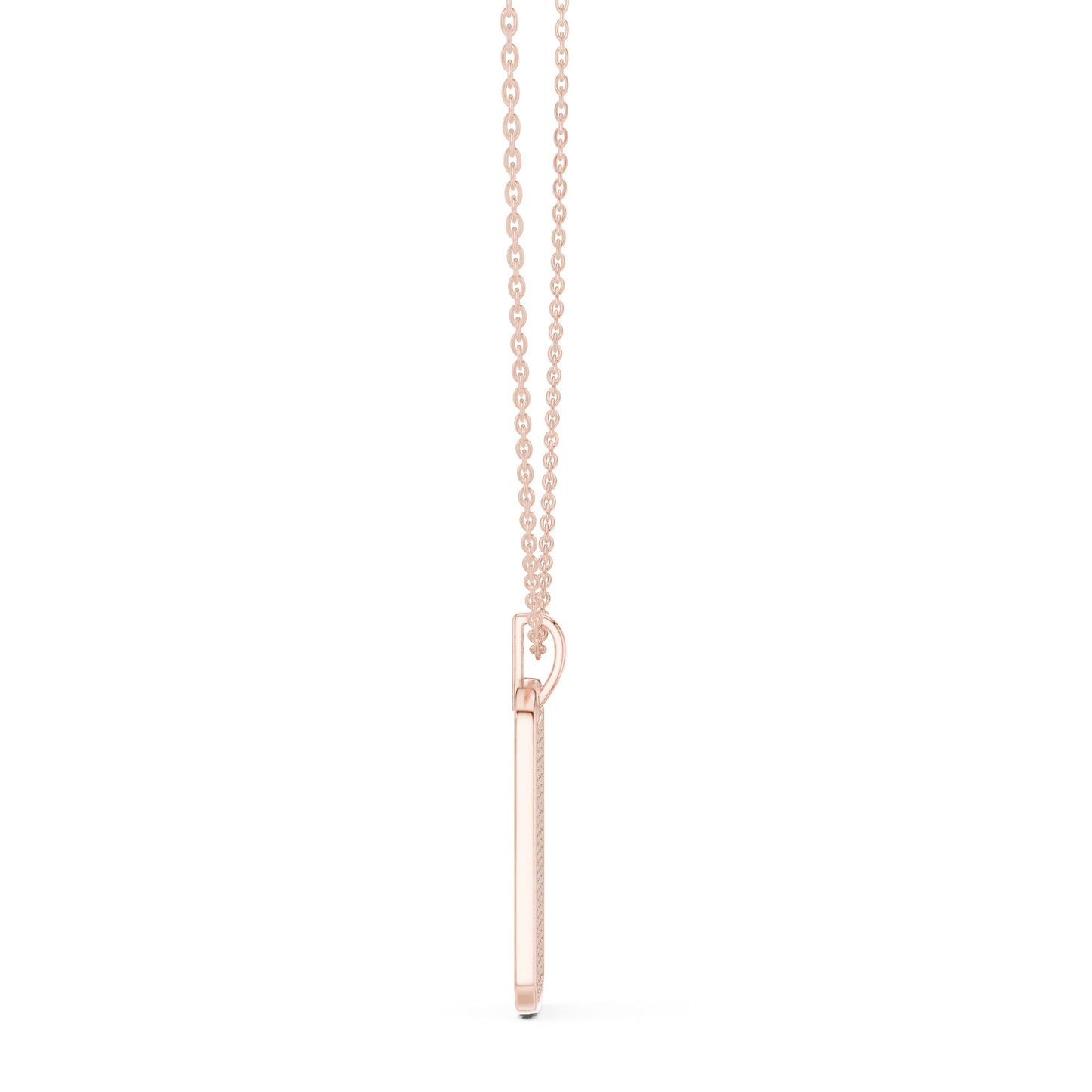 Round Lab Grown Diamond Pave Pendant