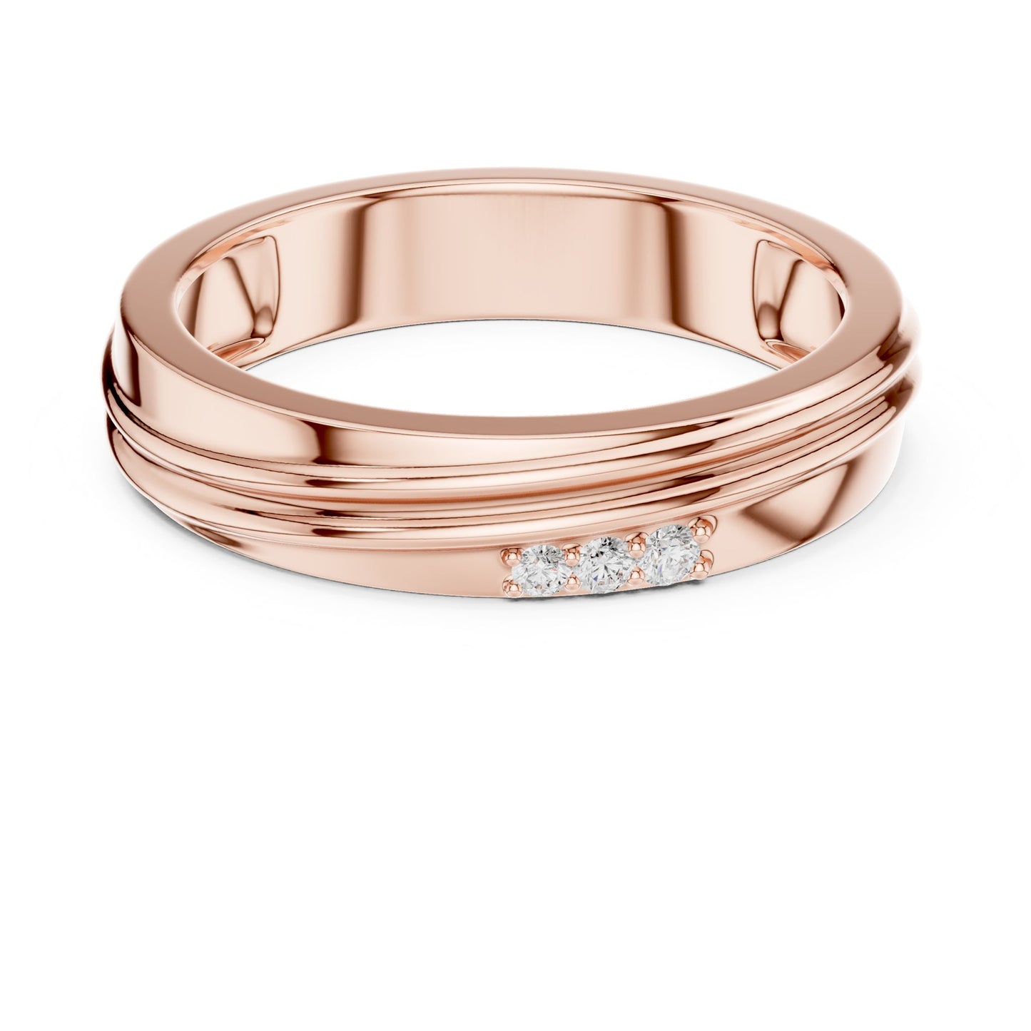Men's Round Lab Grown Diamond Pave Ring