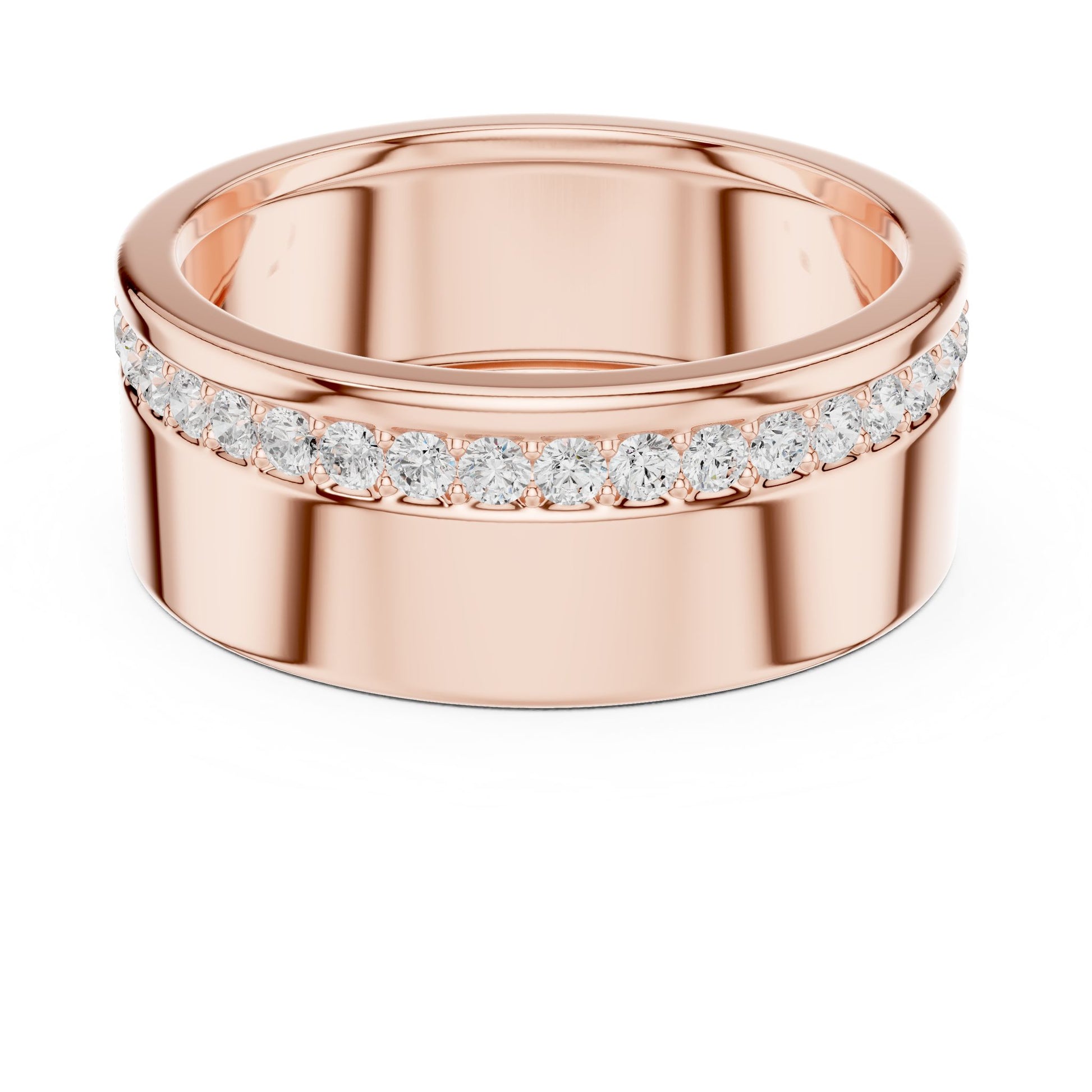 Men's Round Lab Grown Diamond Pave Ring