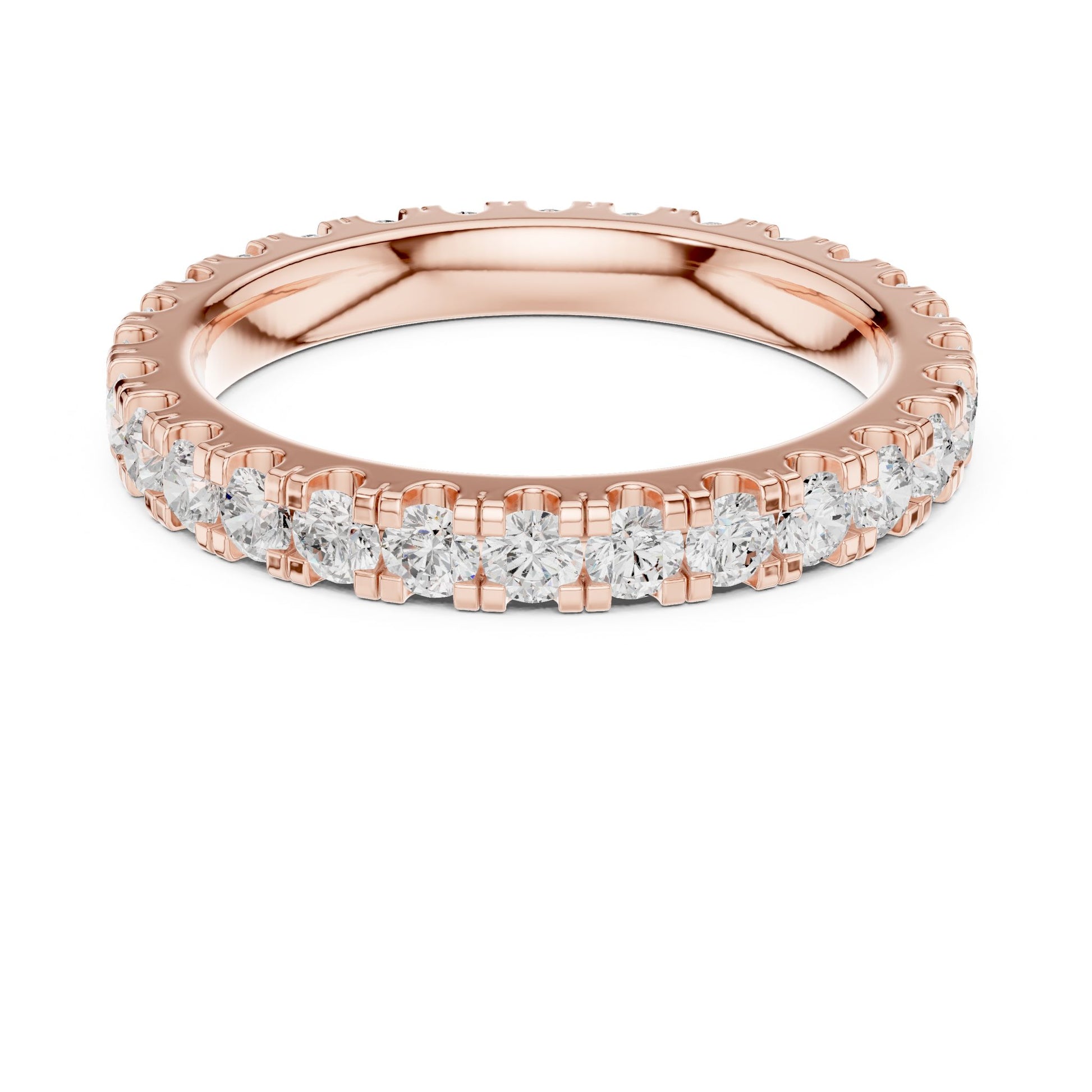 Round Lab Grown Diamond Pave Engagement Ring