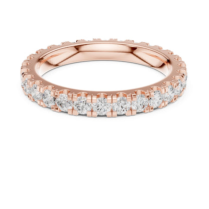 Round Lab Grown Diamond Pave Engagement Ring