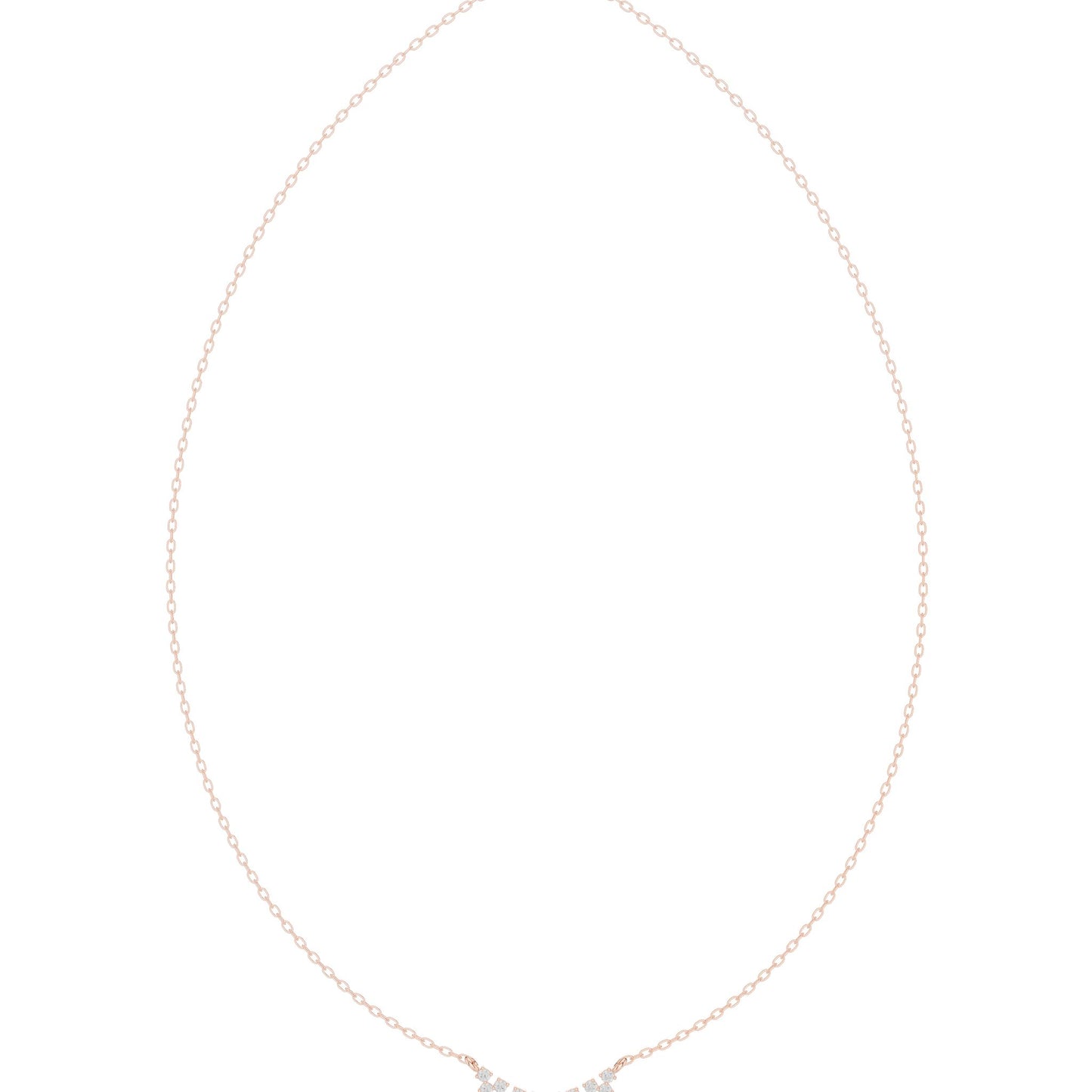 Round Lab Grown Diamond Pave Pendant