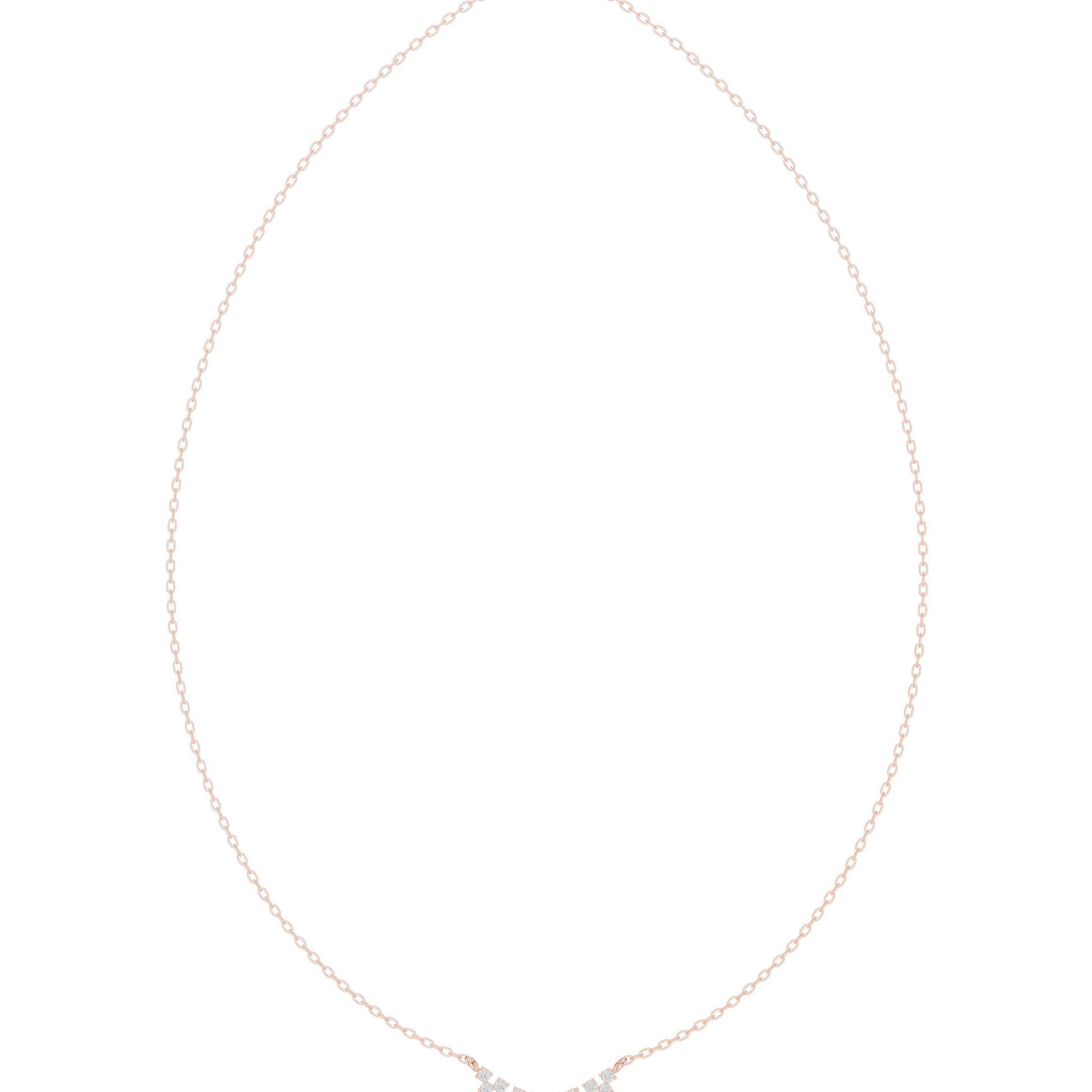 Round Lab Grown Diamond Pave Pendant