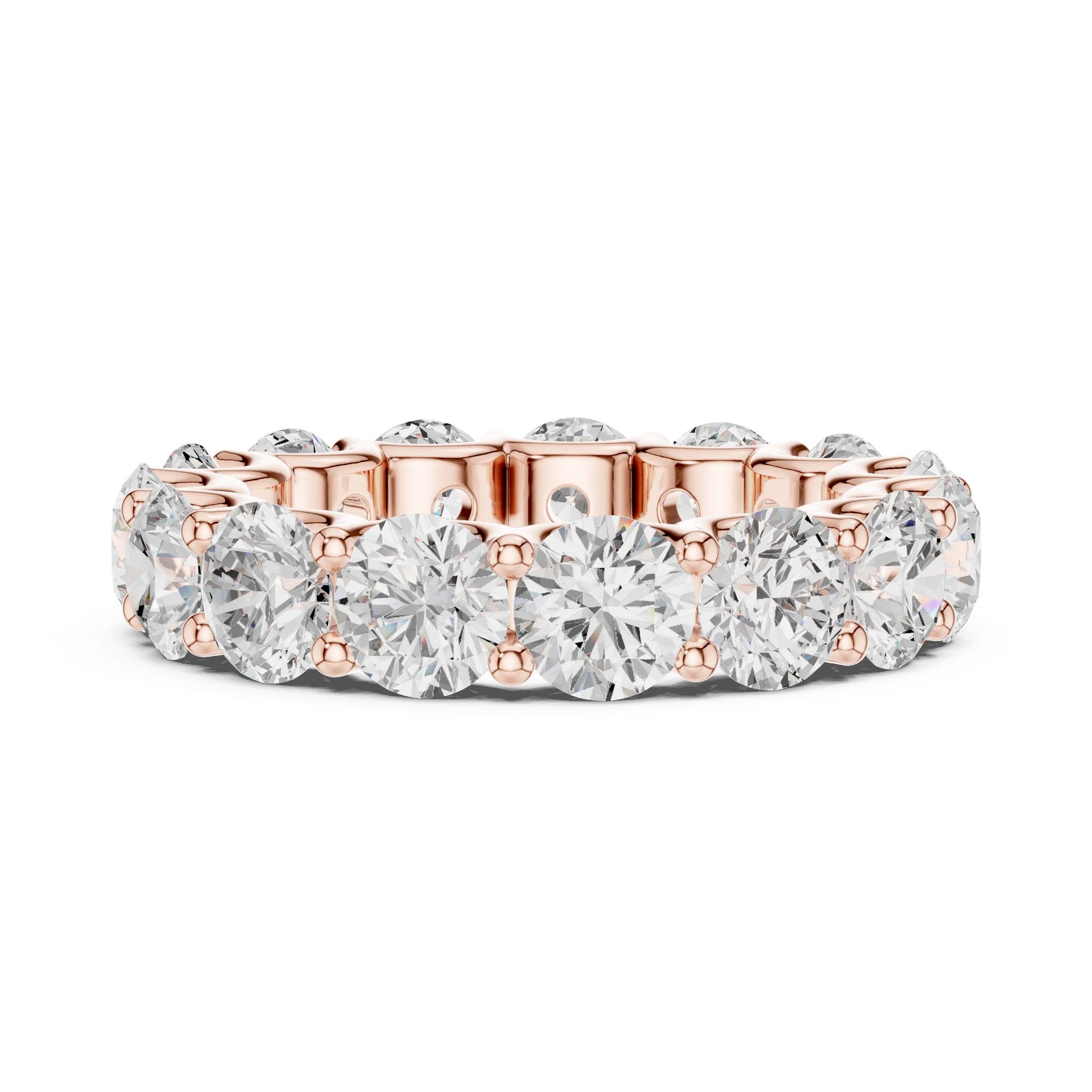 Round Lab Grown Diamond Pave Engagement Ring