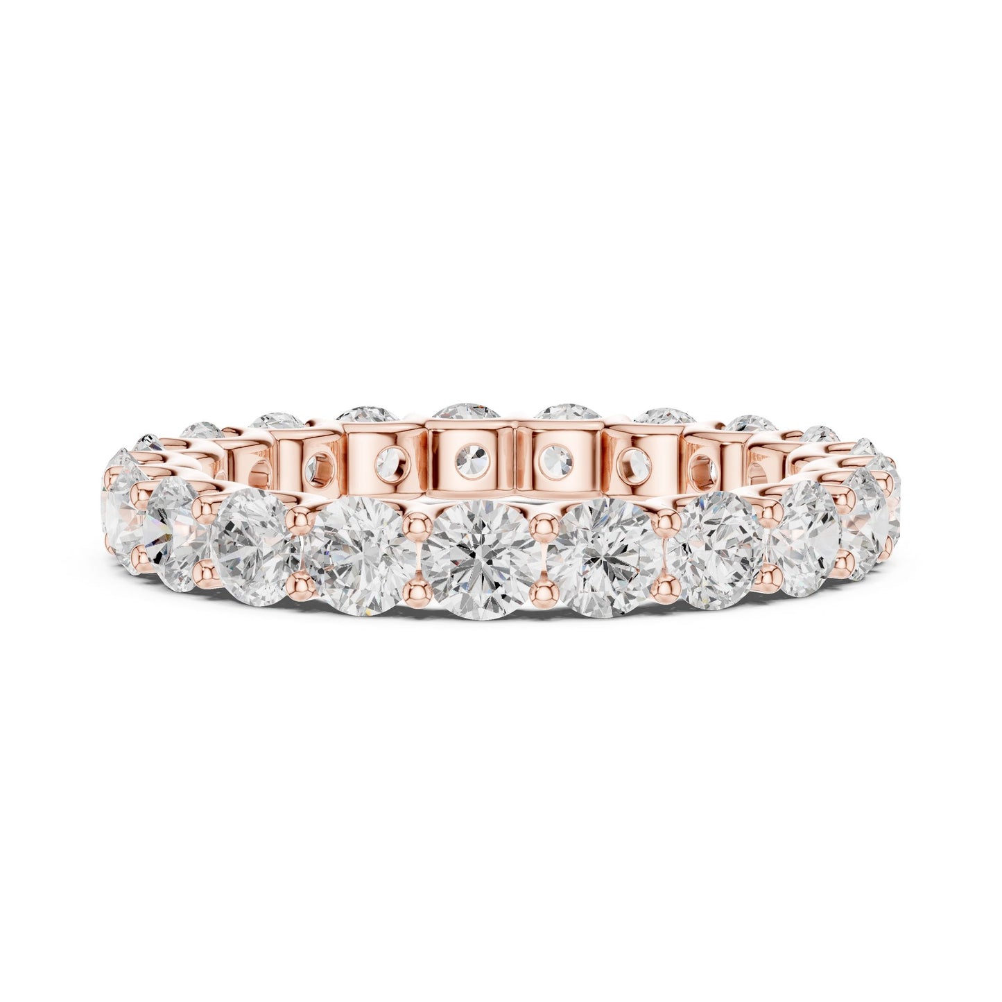 Round Lab Grown Diamond Pave Engagement Ring