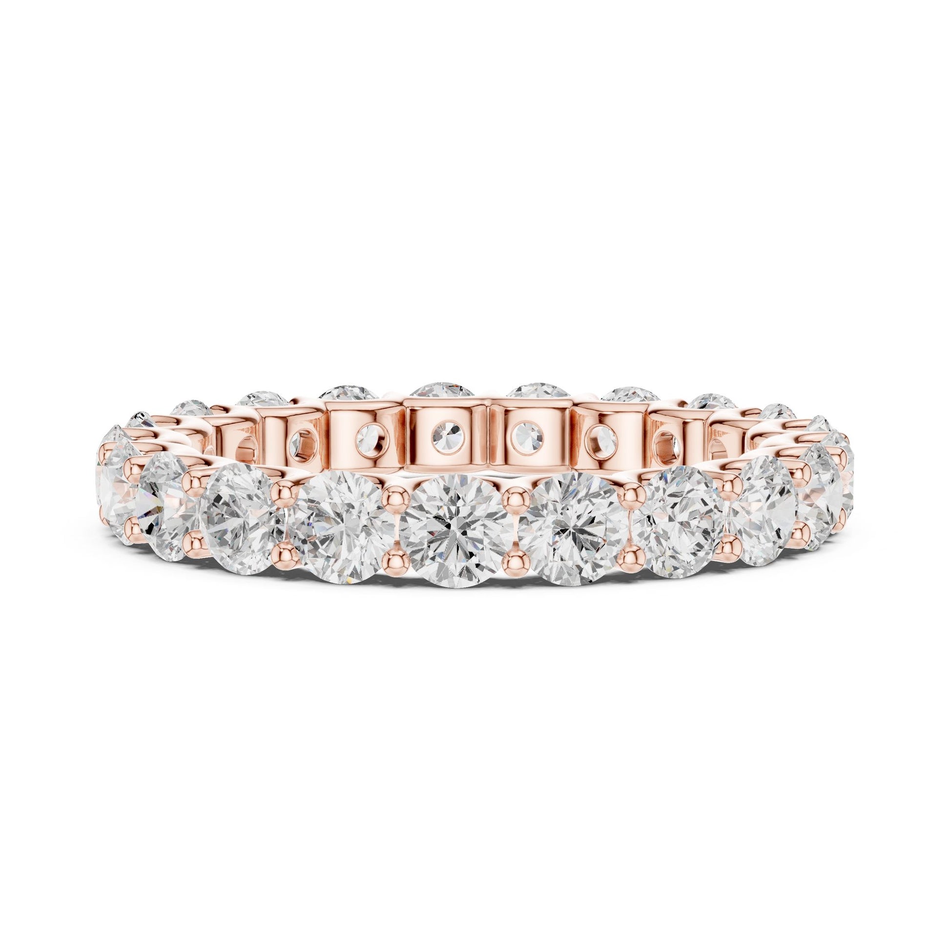 Round Lab Grown Diamond Pave Engagement Ring