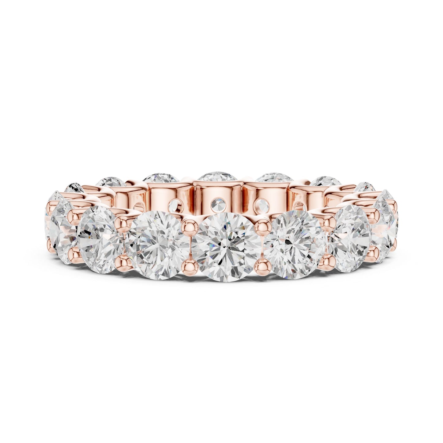Round Lab Grown Diamond Pave Engagement Ring