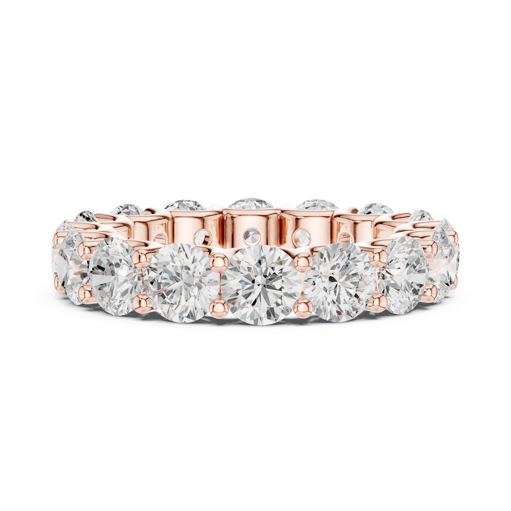 Round Lab Grown Diamond Pave Engagement Ring