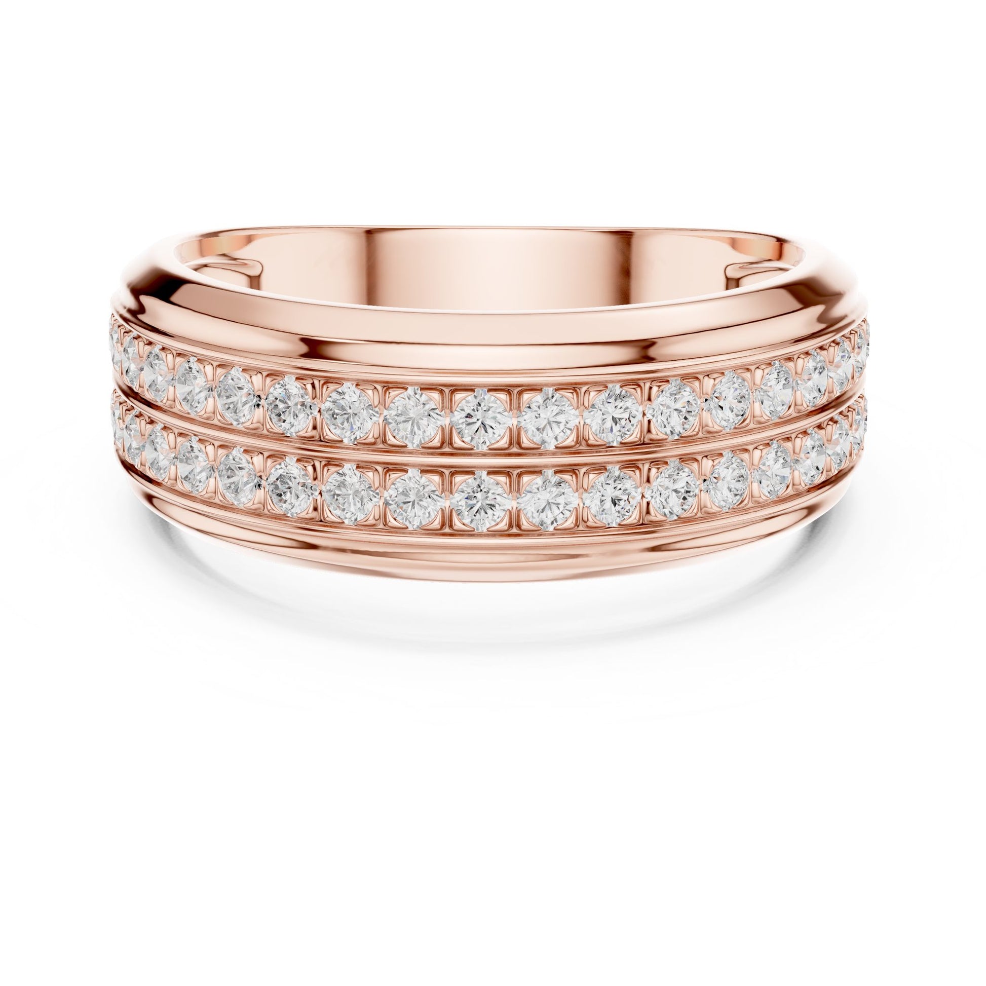 Men's Round Lab Grown Diamond Pave Ring