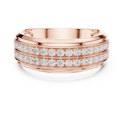 Men's Round Lab Grown Diamond Pave Ring