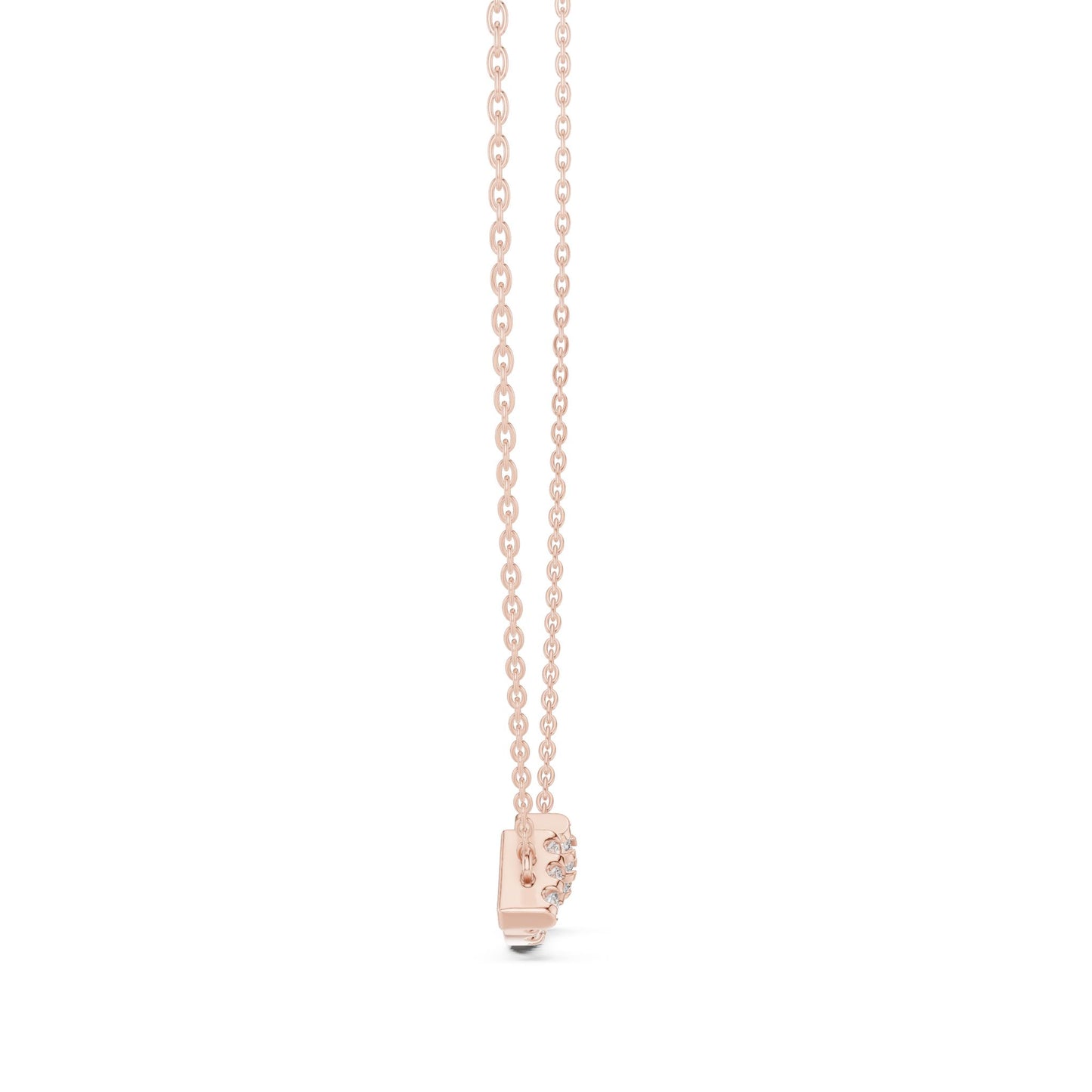 Round Lab Grown Diamond Pave Pendant