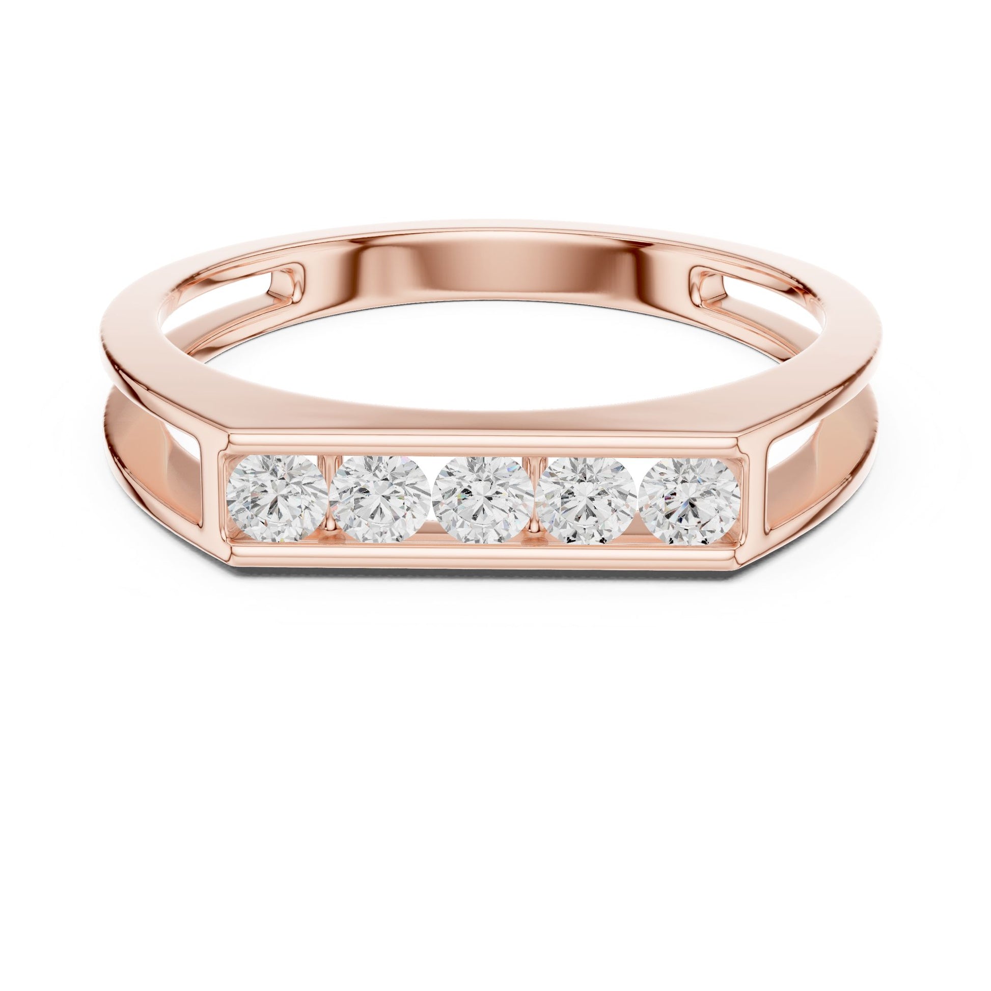 Men's Round Lab Grown Diamond Pave Ring
