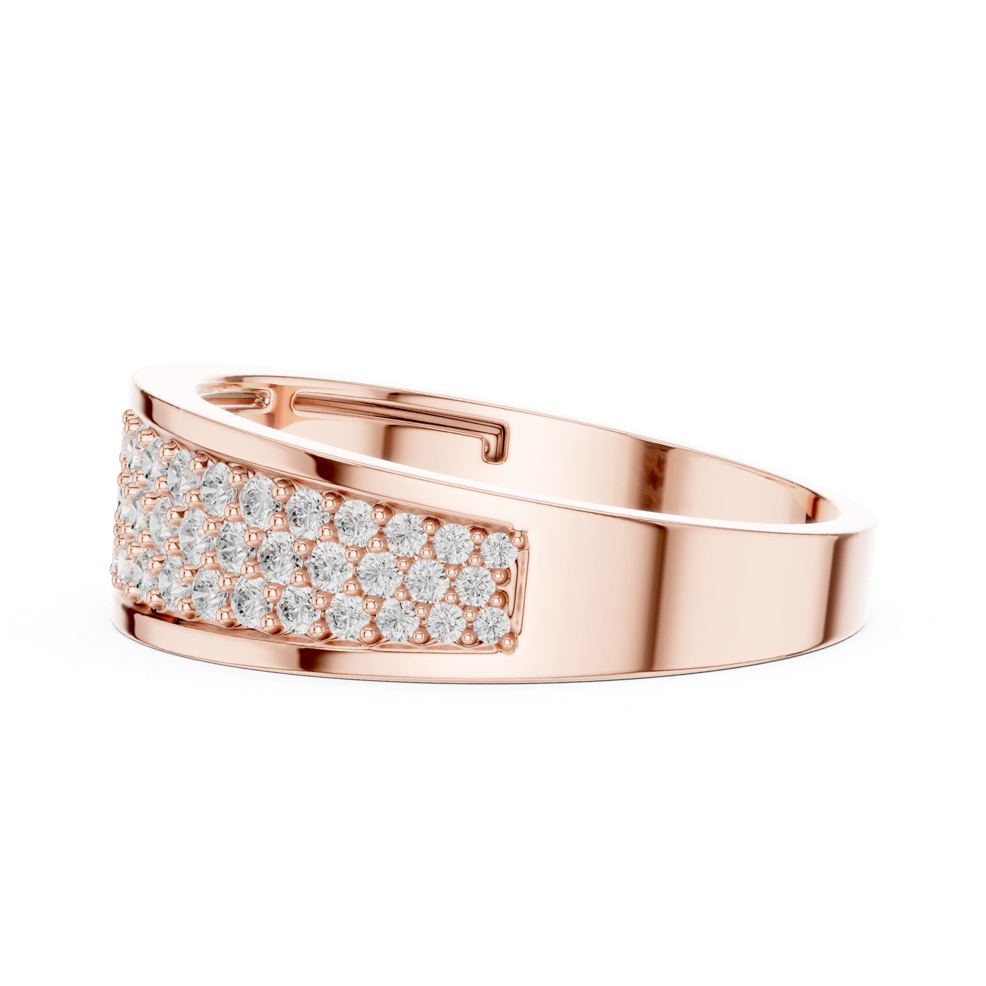 Men's Round Lab Grown Diamond Pave Ring