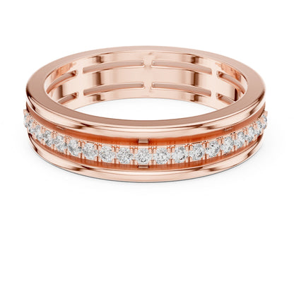 Round Lab Grown Diamond Pave Engagement Ring