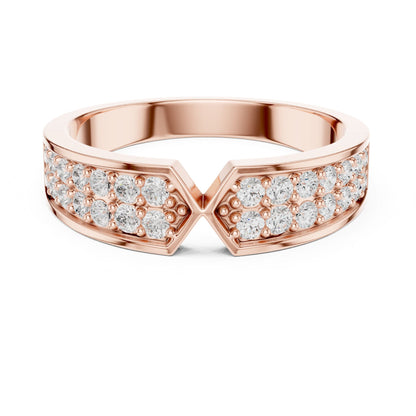 Round Lab Grown Diamond Pave Engagement Ring
