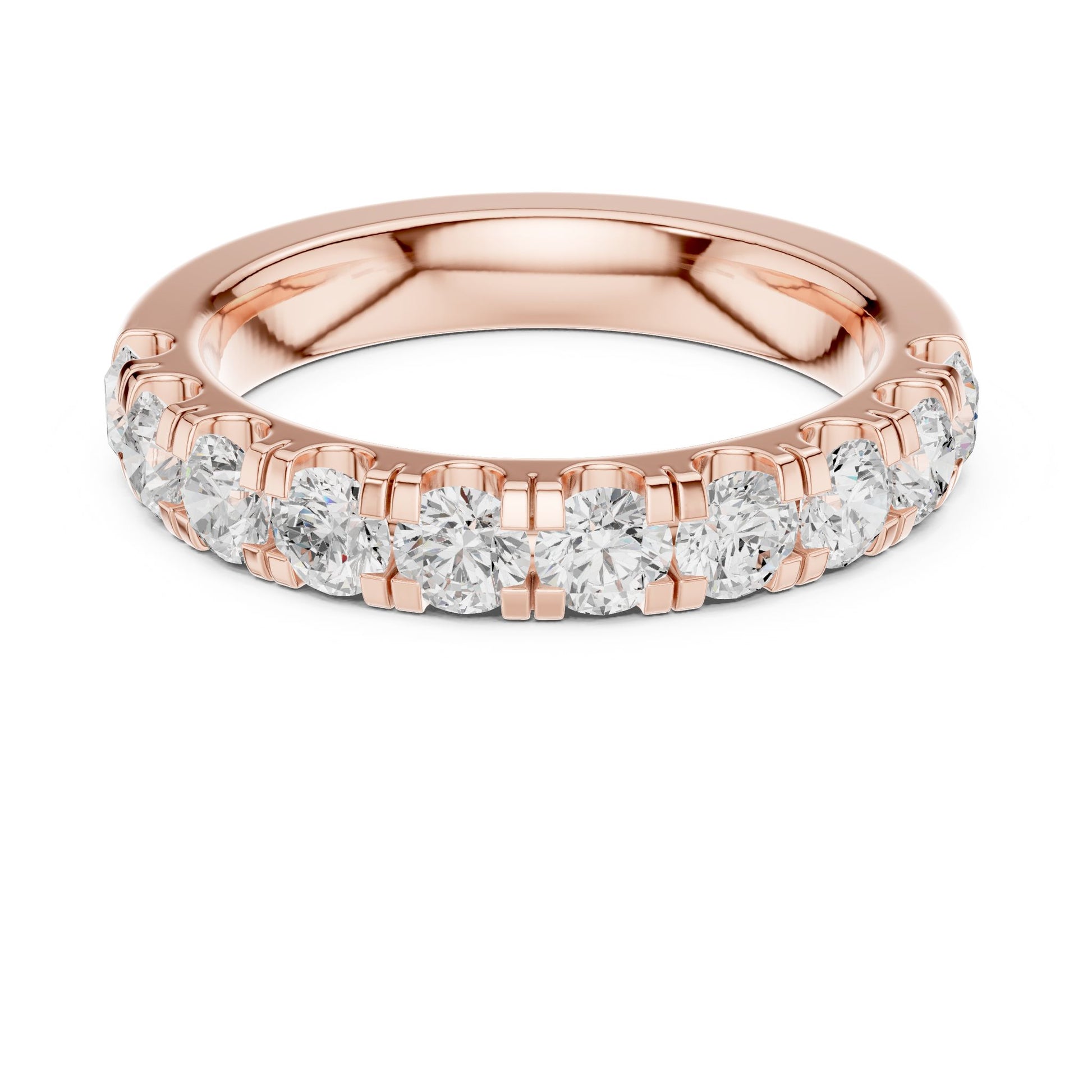 Round Lab Grown Diamond Pave Engagement Ring