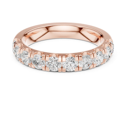 Round Lab Grown Diamond Pave Engagement Ring