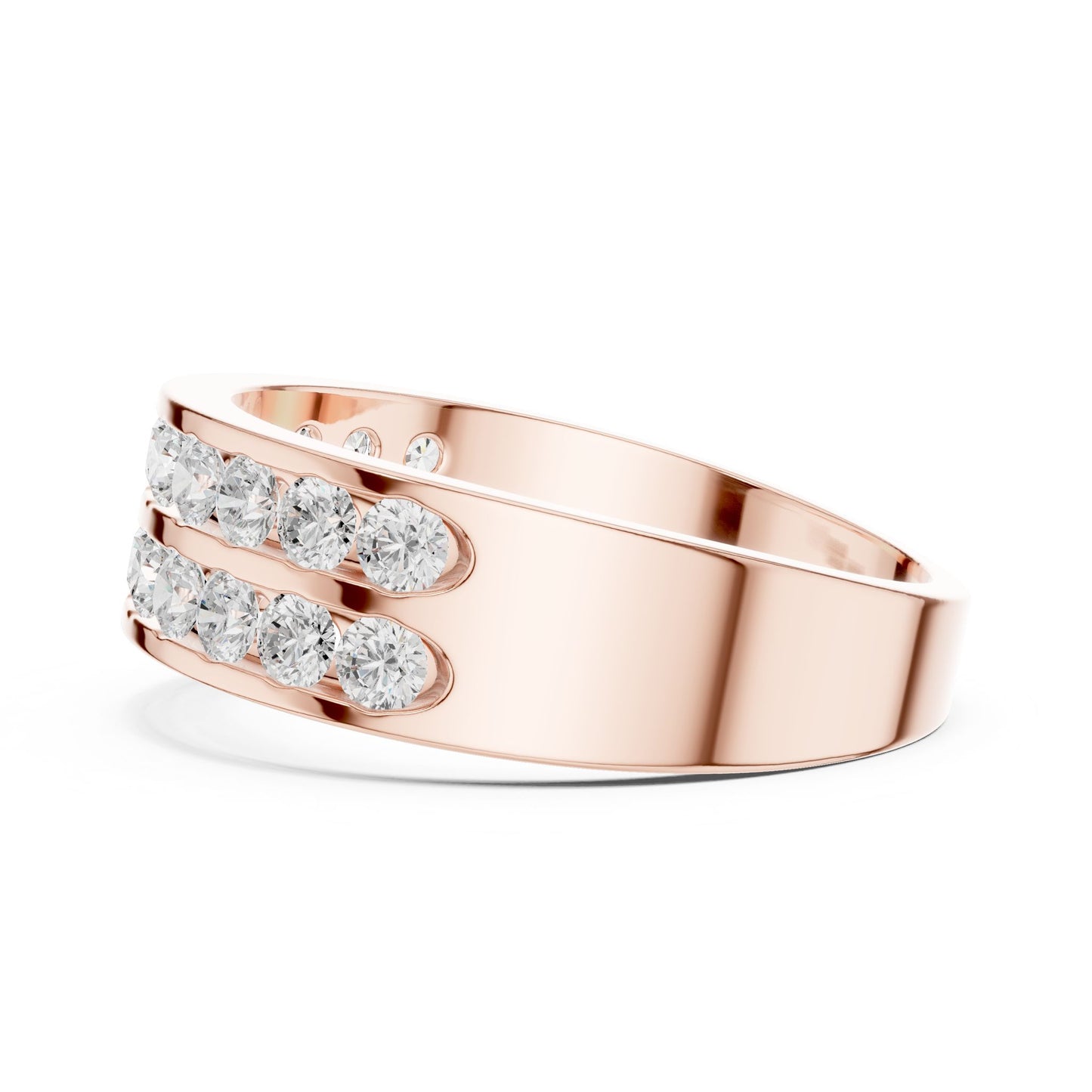 Men's Round Lab Grown Diamond Pave Ring
