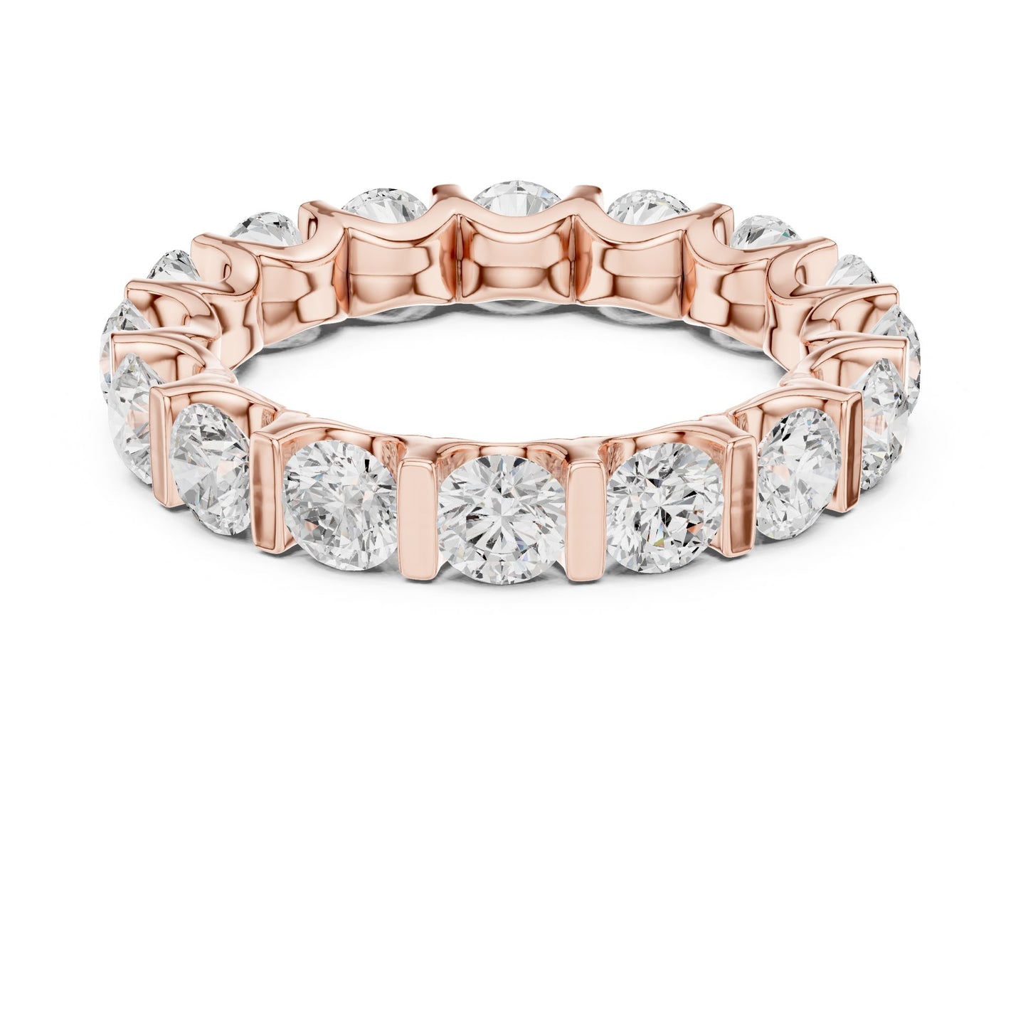 Round Lab Grown Diamond Pave Engagement Ring