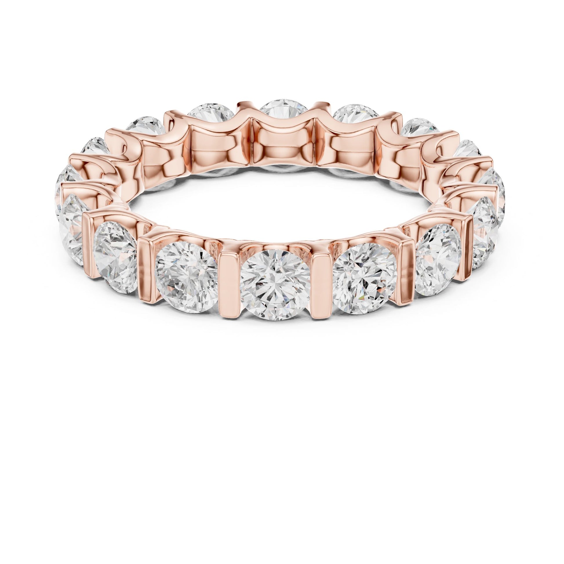 Round Lab Grown Diamond Pave Engagement Ring