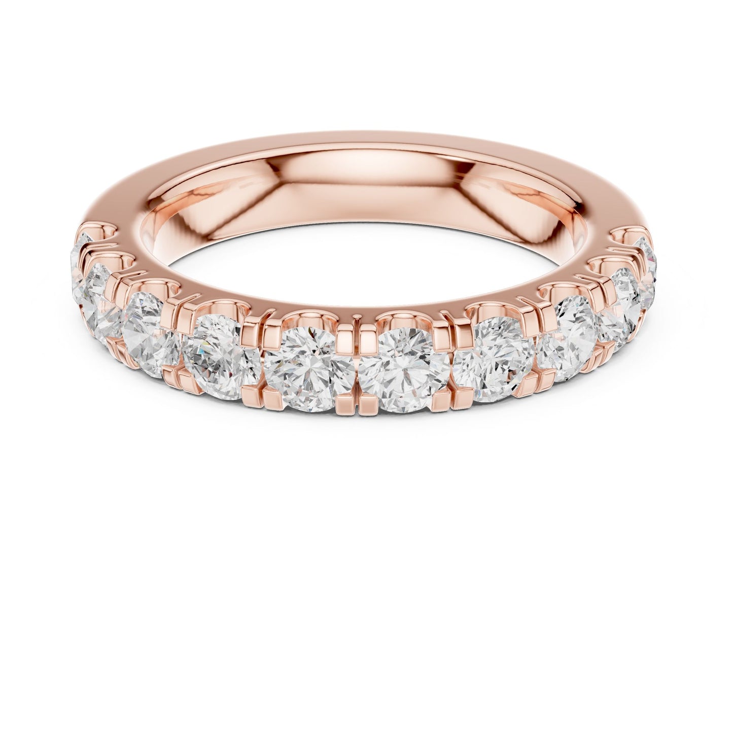 Round Lab Grown Diamond Pave Engagement Ring