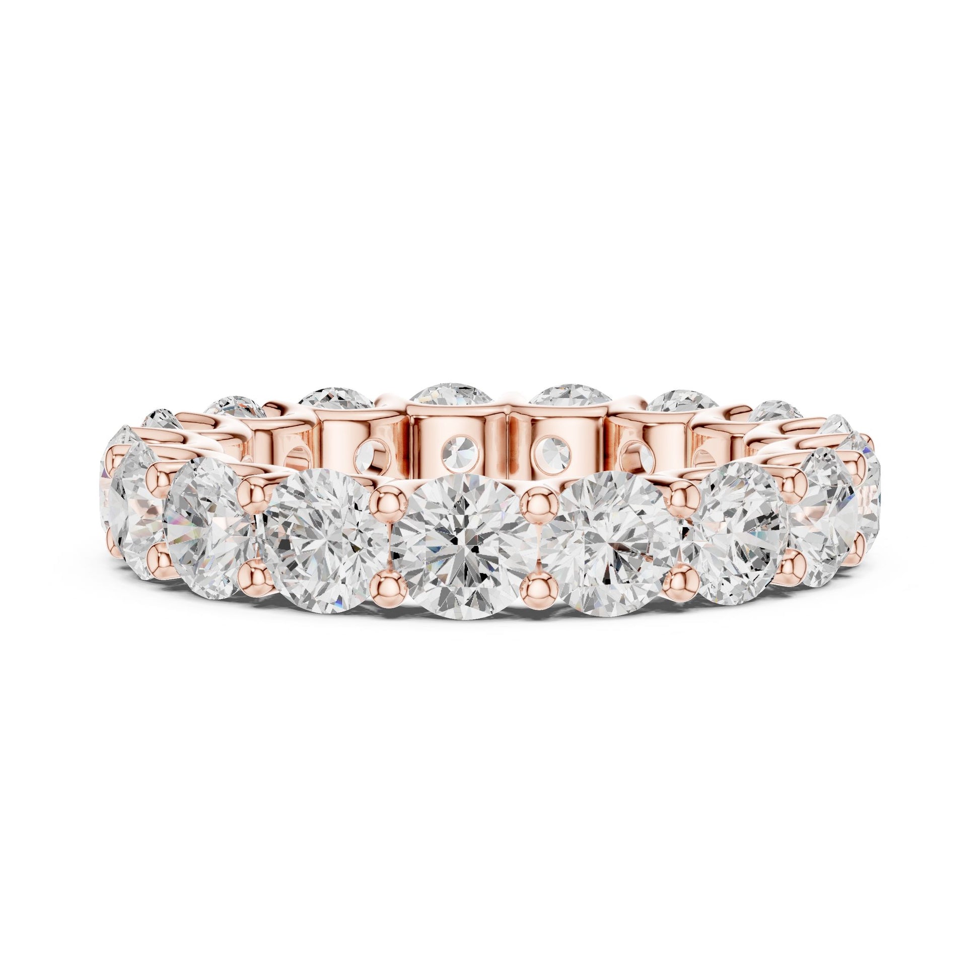 Round Lab Grown Diamond Pave Engagement Ring
