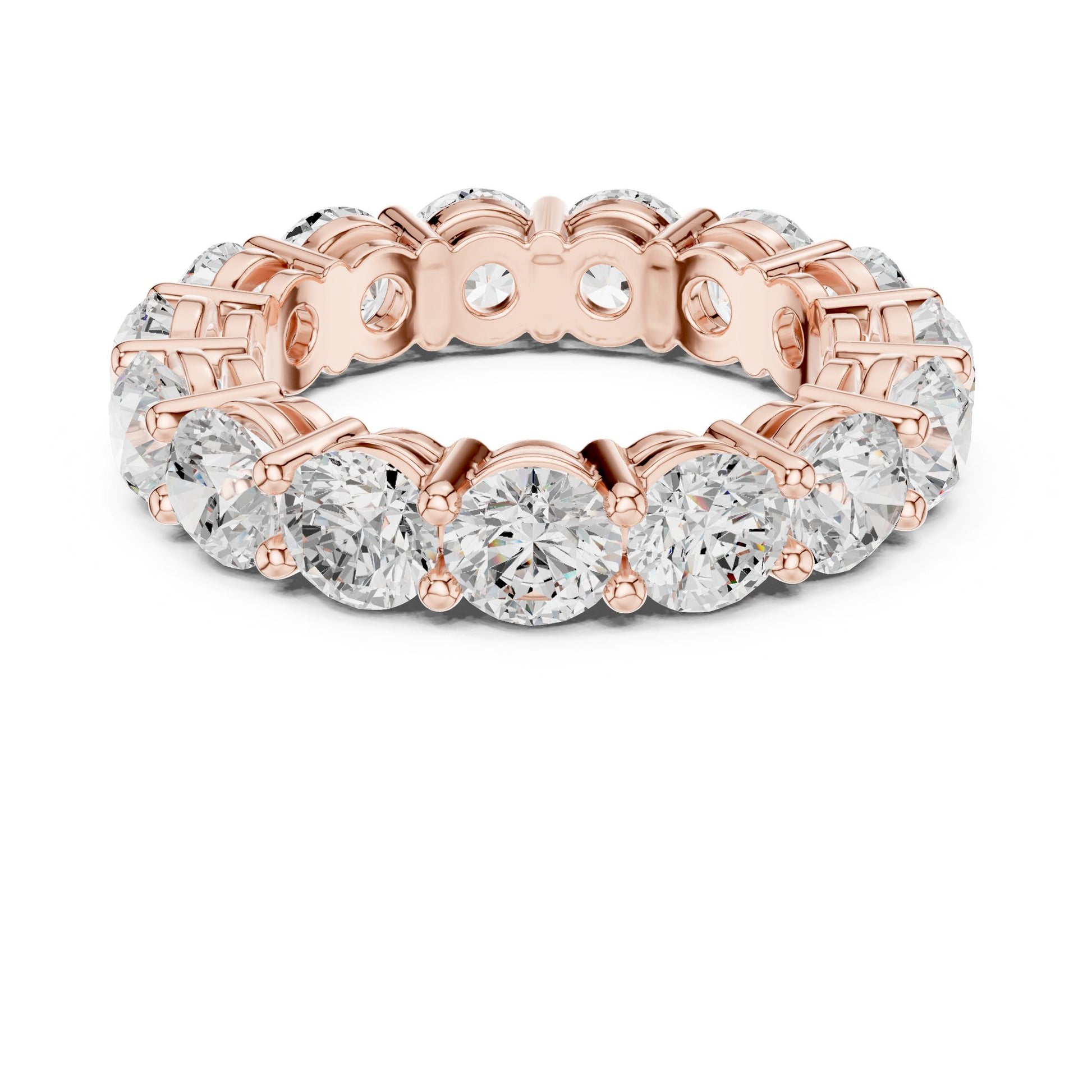 Round Lab Grown Diamond Pave Engagement Ring