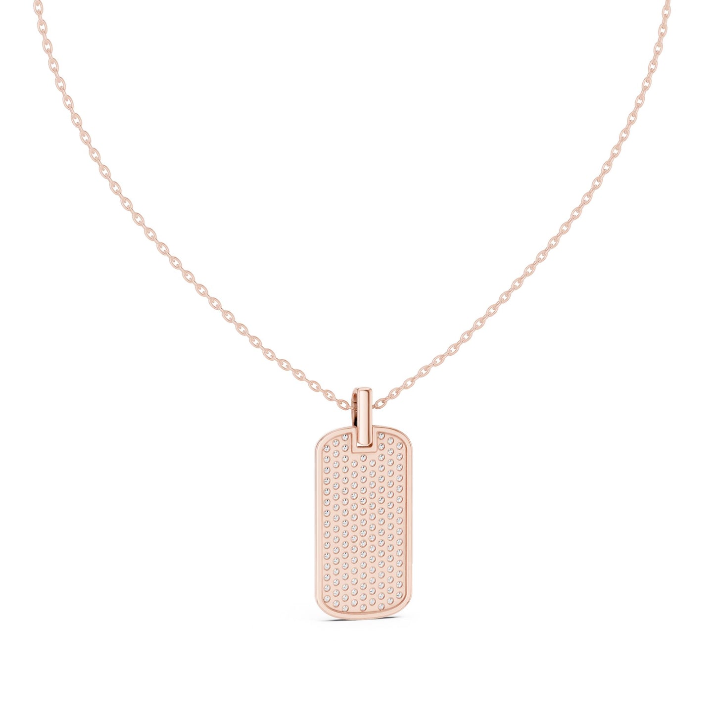 Round Lab Grown Diamond Pave Pendant
