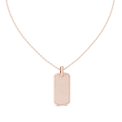 Round Lab Grown Diamond Pave Pendant