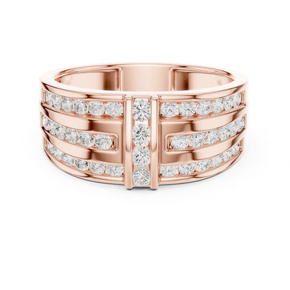 Men's Round Lab Grown Diamond Pave Ring