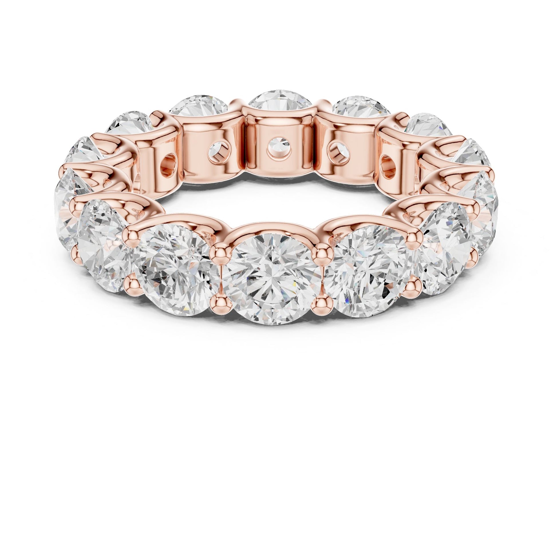 Round Lab Grown Diamond Pave Engagement Ring