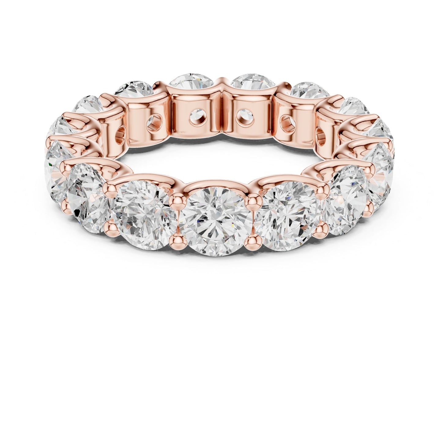 Round Lab Grown Diamond Pave Engagement Ring