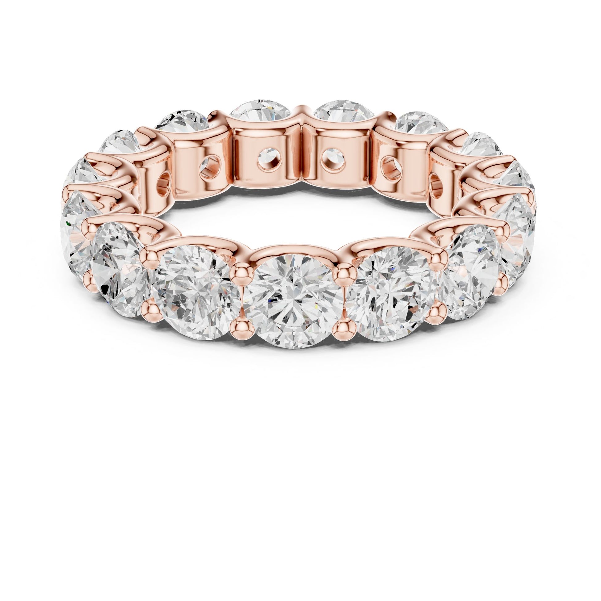 Round Lab Grown Diamond Pave Engagement Ring