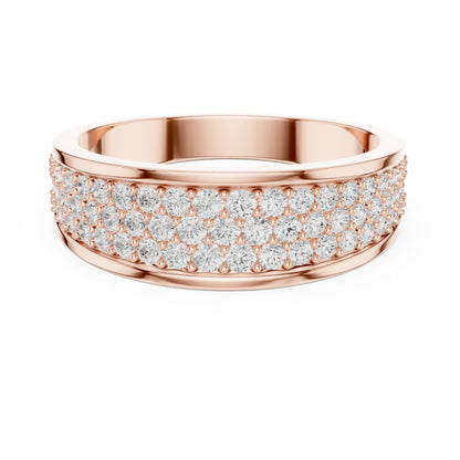 Men's Round Lab Grown Diamond Pave Ring