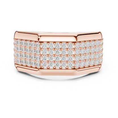 Men's Round Lab Grown Diamond Pave Ring