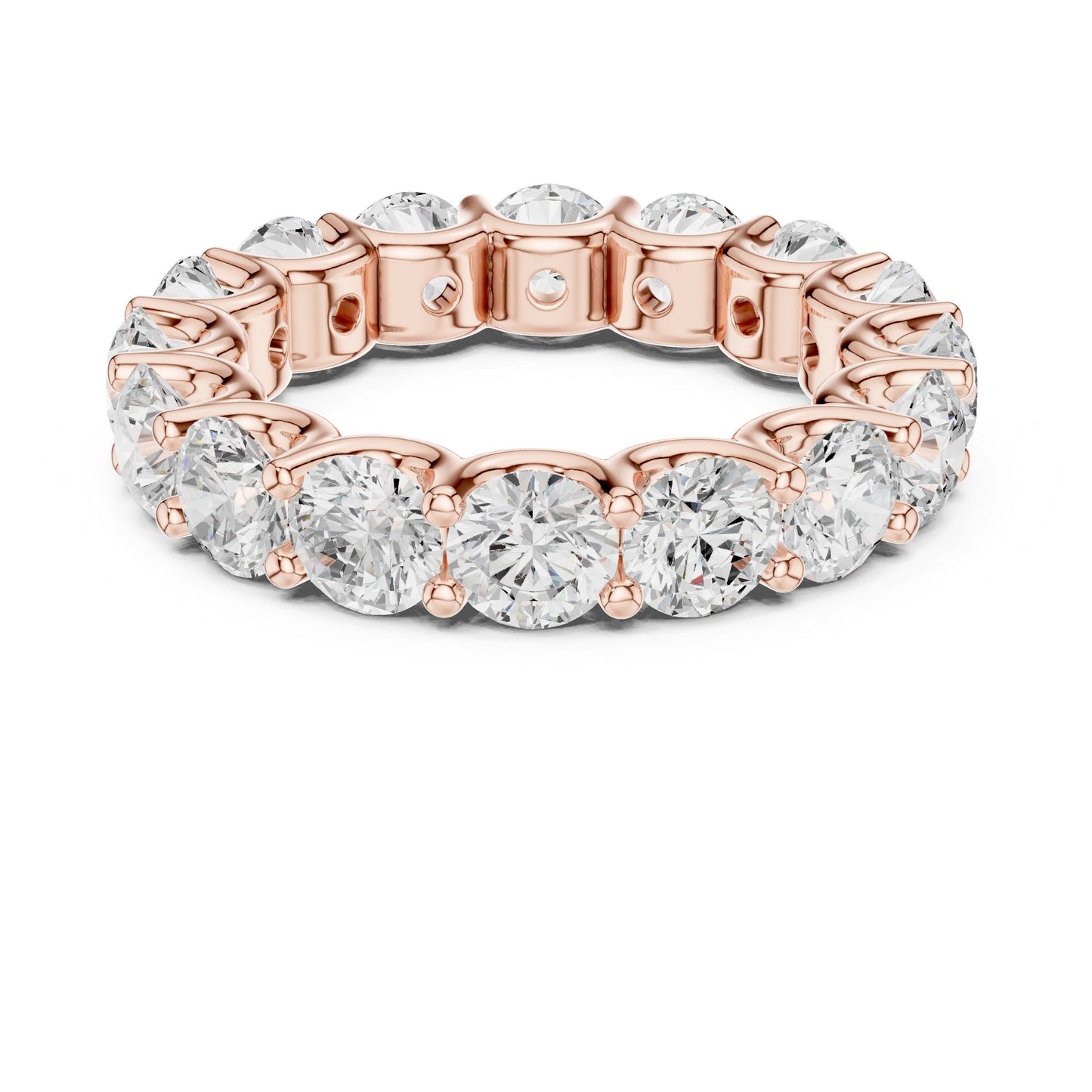 Round Lab Grown Diamond Pave Engagement Ring