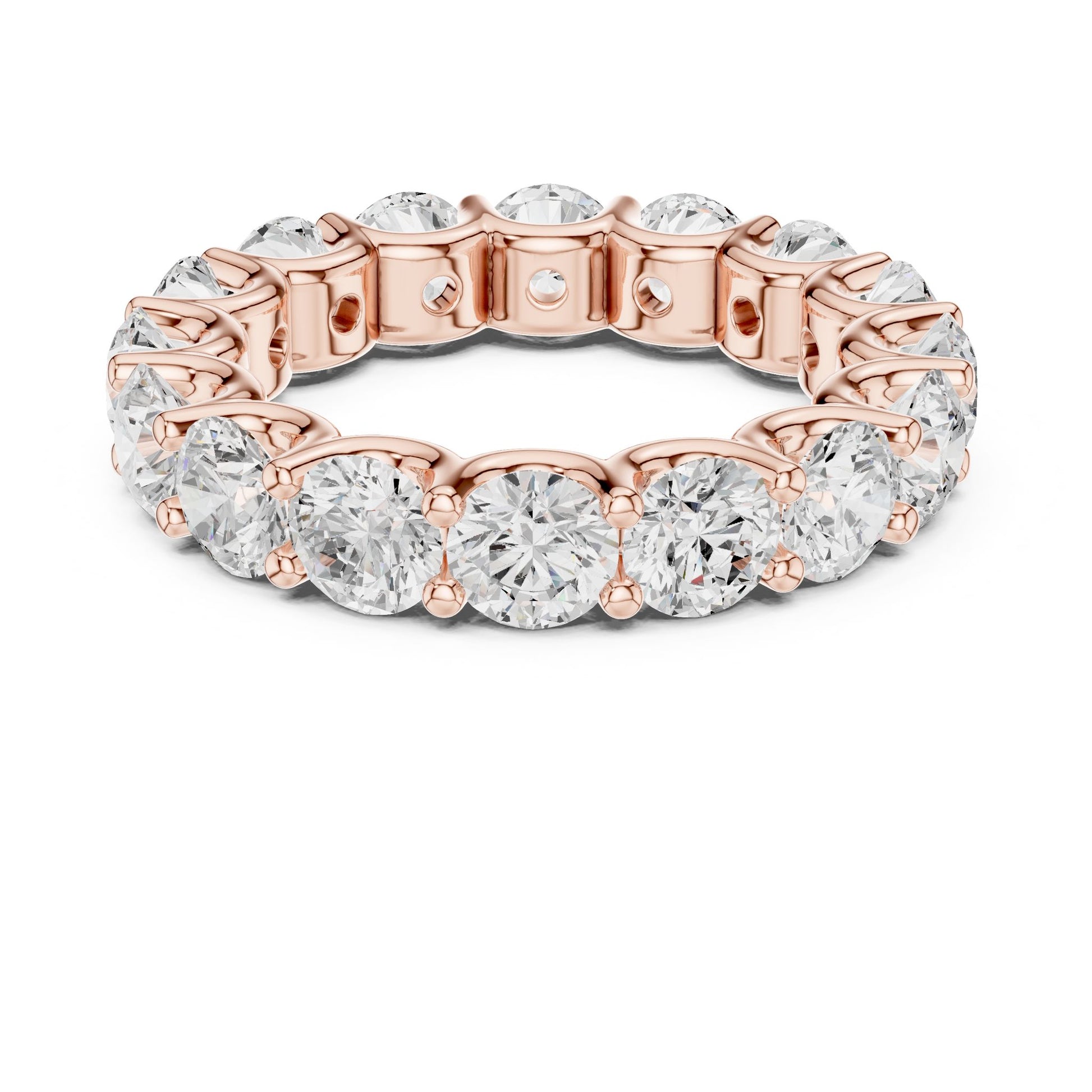 Round Lab Grown Diamond Pave Engagement Ring