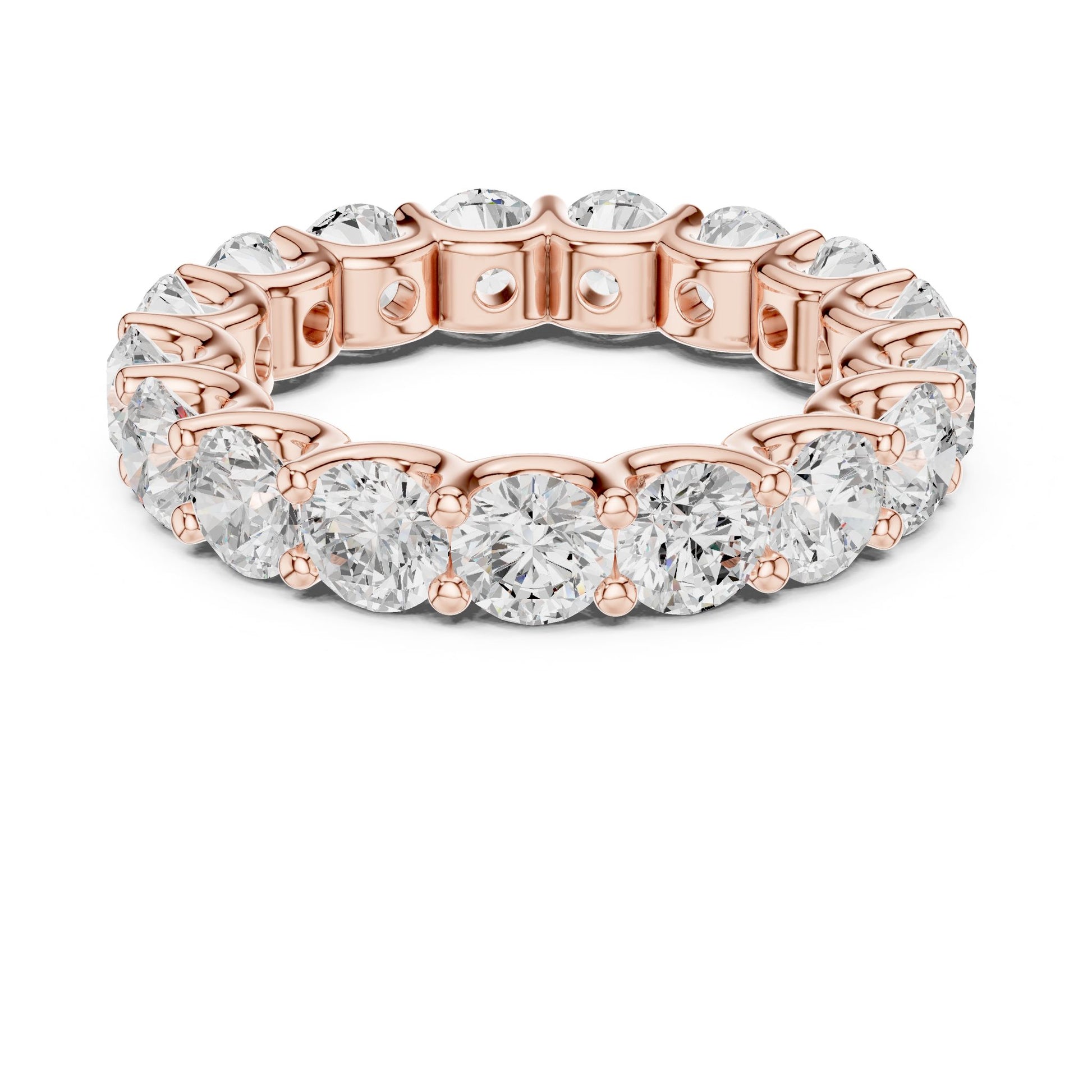 Round Lab Grown Diamond Pave Engagement Ring