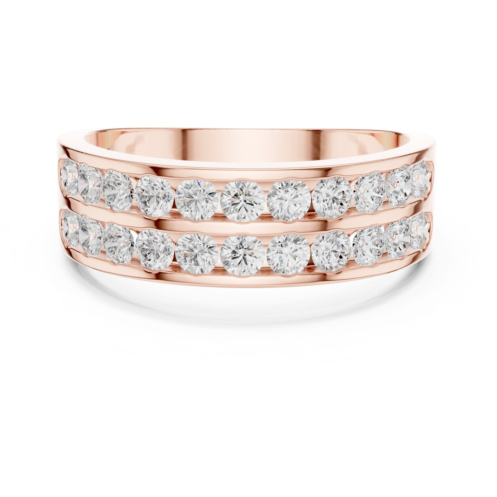 Men's Round Lab Grown Diamond Pave Ring