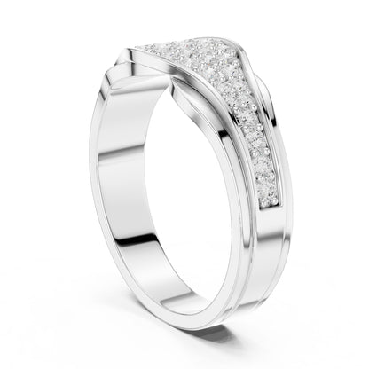 Round Lab Grown Diamond Pave Engagement Ring